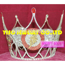 Novo design elegante congelado elsa full crown tiara